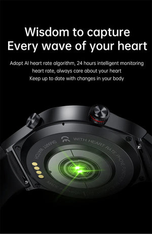 Planet Gates NFC access control / Single steel strip NFC Bluetooth Call Smart Watch Men Full Screen GPS Sports Bracelet Waterproof ECG Health Monitor SmartWatch for IOS Android 2024