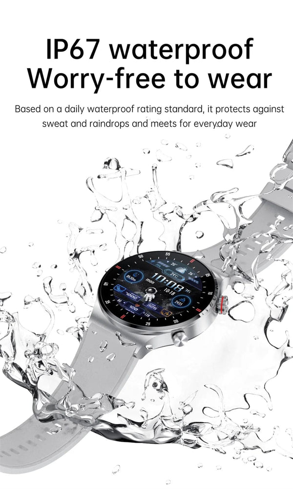 Planet Gates NFC access control / Single steel strip NFC Bluetooth Call Smart Watch Men Full Screen GPS Sports Bracelet Waterproof ECG Health Monitor SmartWatch for IOS Android 2024