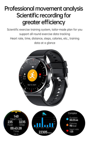 Planet Gates NFC access control / Single steel strip NFC Bluetooth Call Smart Watch Men Full Screen GPS Sports Bracelet Waterproof ECG Health Monitor SmartWatch for IOS Android 2024