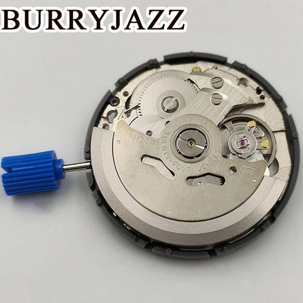 Planet Gates NH34 Movement High Accuracy Mechanical White Date 24 Jewels Automatic Movement Fit 3/3.8 o'clock Crown