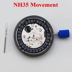 Planet Gates NH35 Movement High Accuracy Automatic Mechanical Watch Wrist Day Date Wristwatches Wrist 3.0or3.8 clock Crown