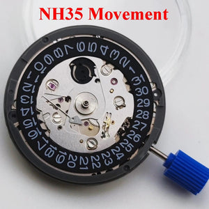 Planet Gates NH35 Movement High Accuracy Automatic Mechanical Watch Wrist Day Date Wristwatches Wrist 3.0or3.8 clock Crown