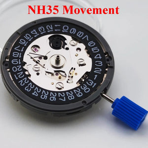 Planet Gates NH35 Movement High Accuracy Automatic Mechanical Watch Wrist Day Date Wristwatches Wrist 3.0or3.8 clock Crown