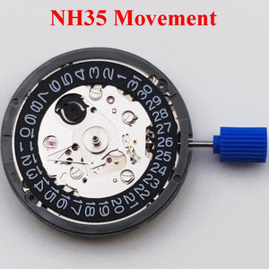 Planet Gates NH35 Movement High Accuracy Automatic Mechanical Watch Wrist Day Date Wristwatches Wrist 3.0or3.8 clock Crown