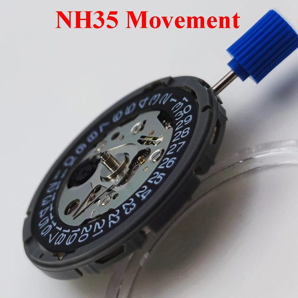 Planet Gates NH35 Movement High Accuracy Automatic Mechanical Watch Wrist Day Date Wristwatches Wrist 3.0or3.8 clock Crown