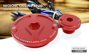 Planet Gates NICECNC ATV Engine Cover Cap Plug Kit For YAMAHA Raptor 700 2006-2024 700R Raptor 660 2001-2005 YFZ450R 2014–24 YXZ1000R YZ250F