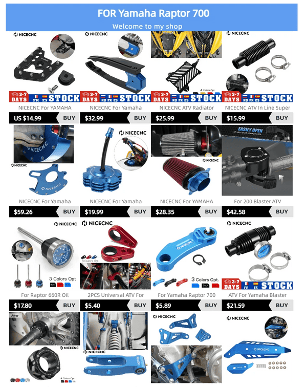 Planet Gates NICECNC For Yamaha RAPTOR 700 06-11 13-22 700R 13-16 18-22 GRIZZLY 125 Gas Fuel Petrol Tank Cap Replacement Lid ATV Accessories