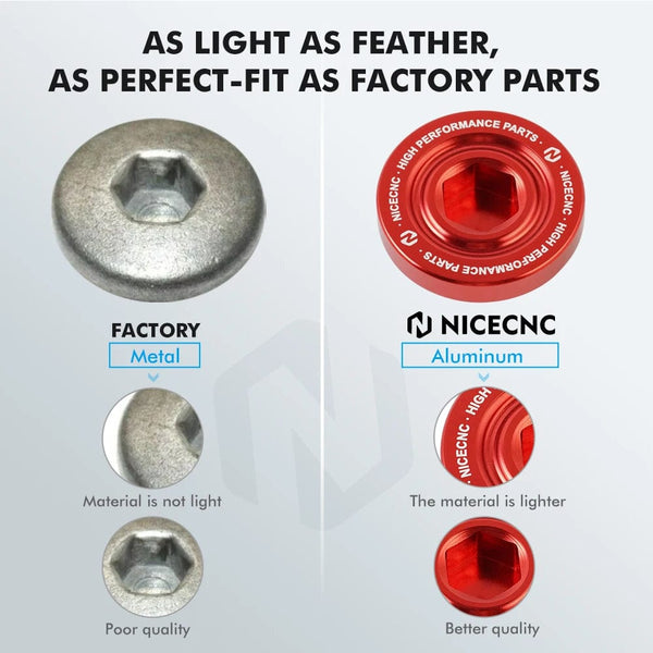 Planet Gates NICECNC Oil Filler Cap For Yamaha Raptor 700 700R 2006-2024 Engine Oil Drain Plug Sump Nut Wolverine X4 YZF R1 ATV Accessories