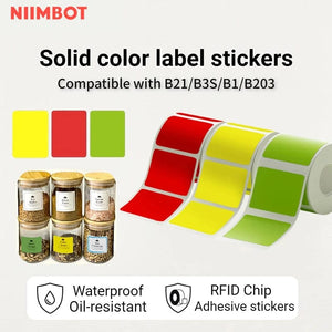 Planet Gates Niimbot B21/B1/B3S Thermal Label Sticker Paper Printable White 20-50mm Width Clothing Tag Commodity Price Food Self-Adhesive