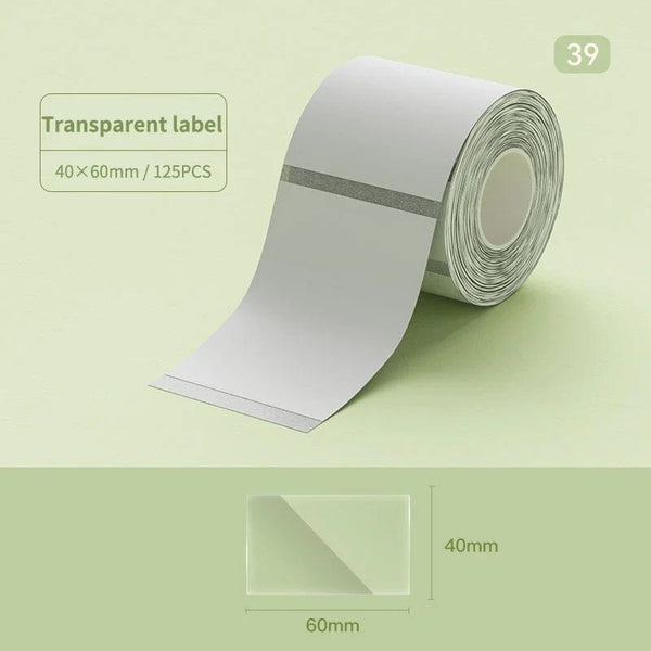 Planet Gates Niimbot B21/B1/B3S Thermal Label Sticker Paper Printable White 20-50mm Width Clothing Tag Commodity Price Food Self-Adhesive