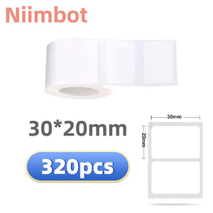 Planet Gates Niimbot B21/B1/B3S Thermal Label Sticker Paper Printable White 20-50mm Width Clothing Tag Commodity Price Food Self-Adhesive