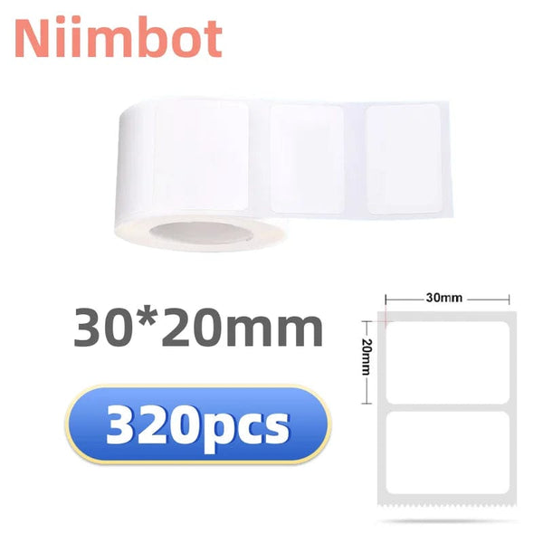 Planet Gates Niimbot B21/B1/B3S Thermal Label Sticker Paper Printable White 20-50mm Width Clothing Tag Commodity Price Food Self-Adhesive