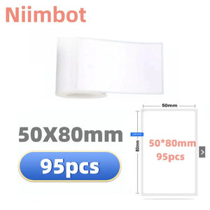 Planet Gates Niimbot B21/B1/B3S Thermal Label Sticker Paper Printable White 20-50mm Width Clothing Tag Commodity Price Food Self-Adhesive