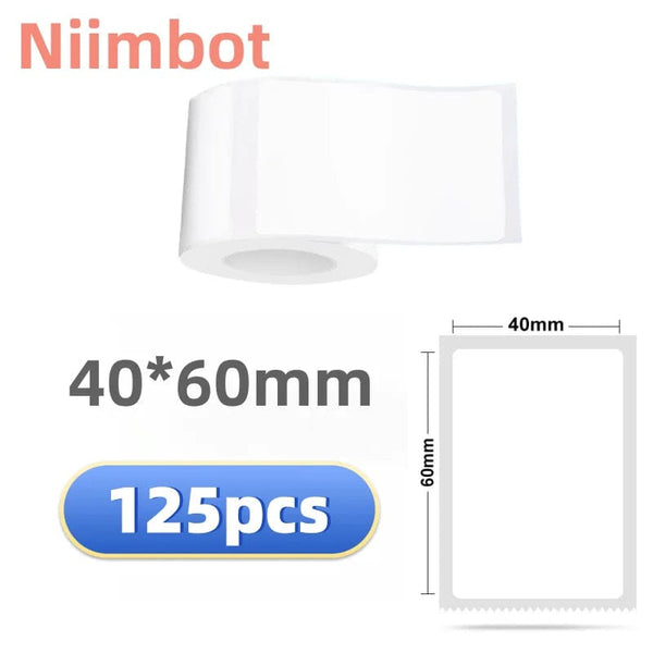 Planet Gates Niimbot B21/B1/B3S Thermal Label Sticker Paper Printable White 20-50mm Width Clothing Tag Commodity Price Food Self-Adhesive