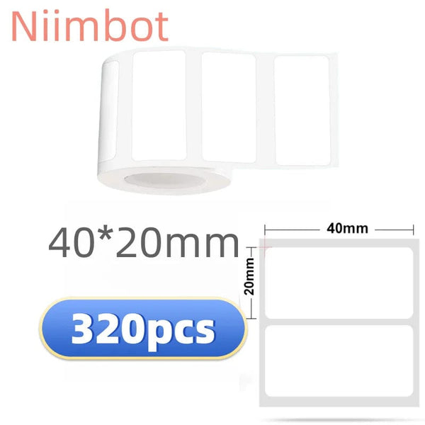 Planet Gates Niimbot B21/B1/B3S Thermal Label Sticker Paper Printable White 20-50mm Width Clothing Tag Commodity Price Food Self-Adhesive