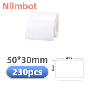 Planet Gates Niimbot B21/B1/B3S Thermal Label Sticker Paper Printable White 20-50mm Width Clothing Tag Commodity Price Food Self-Adhesive