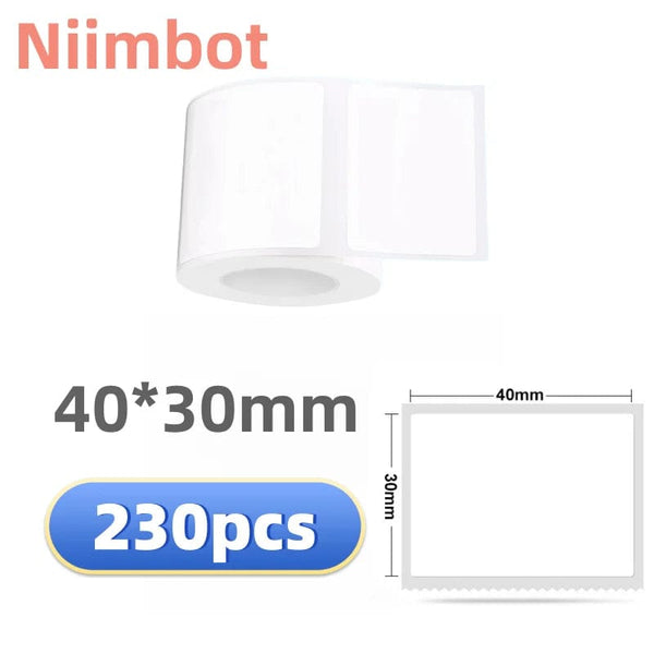 Planet Gates Niimbot B21/B1/B3S Thermal Label Sticker Paper Printable White 20-50mm Width Clothing Tag Commodity Price Food Self-Adhesive