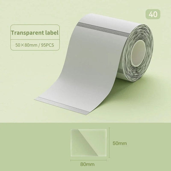 Planet Gates Niimbot B21/B1/B3S Thermal Label Sticker Paper Printable White 20-50mm Width Clothing Tag Commodity Price Food Self-Adhesive