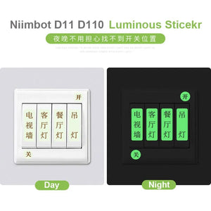 Planet Gates Niimbot D11 Label Paper Luminous Label Sticker 13*35mm for Niimbot D110 D11 Labeling Machine Self Adhesive Paper to Print Tape