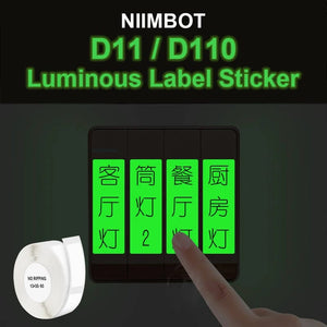 Planet Gates Niimbot D11 Label Paper Luminous Label Sticker 13*35mm for Niimbot D110 D11 Labeling Machine Self Adhesive Paper to Print Tape