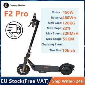 Planet Gates Ninebot F2 Pro EU Stock Ninebot by Segway F2 Pro Electric Scooter 450W Motor 32KM/H Max Speed 55KM Range F Series Original Smart Kickscooter