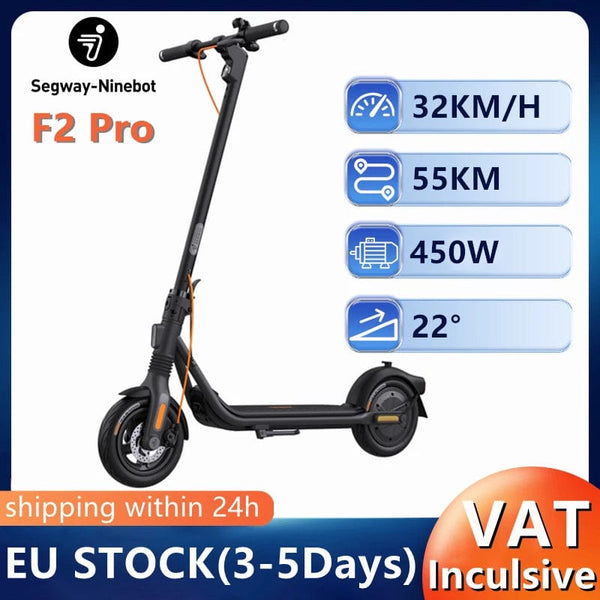 Planet Gates Ninebot F2 Pro EU Stock Ninebot by Segway F2 Pro Electric Scooter 450W Motor 32KM/H Max Speed 55KM Range F Series Original Smart Kickscooter
