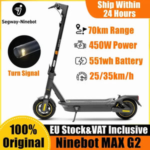 Planet Gates Ninebot Max G2 EU Stock Ninebot By Segway Max G2 Electric Scooter 35km/h Unlock Speed 70Km Range Update Motor 450W Powerful 25KM/H Kickscooter