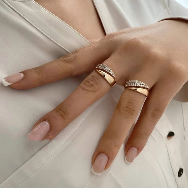 Planet Gates NJZ-16 2024 Nwe Stainless Steel 18 K Gold Plated Sun Rings for Women Natural Stone Inlaid in Hollow Metal Texture Ring Trendy Jewelry