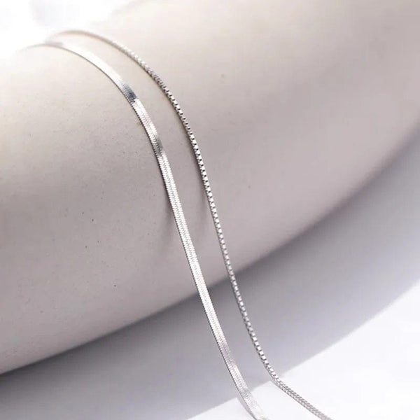 Planet Gates NK172 Silver 2023 S925 Silver Double Layer Box Chain Snake Clavicle Chain Necklace Female Fashion Hip-hop Retro Unique Design Fine Jewelry