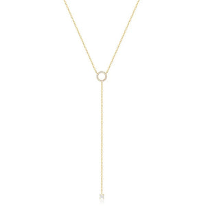 Planet Gates NK188 Silver S925 Sterling Silver Double-Deck Circle Zircon Pendant Long O-Chain Choker Necklace 2024 Spring Women Wedding Fine Jewelry