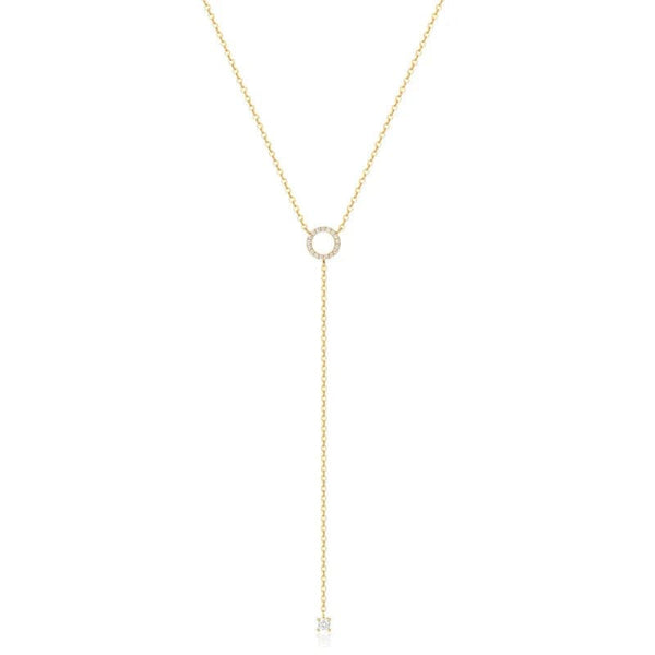 Planet Gates NK188 Silver S925 Sterling Silver Double-Deck Circle Zircon Pendant Long O-Chain Choker Necklace 2024 Spring Women Wedding Fine Jewelry