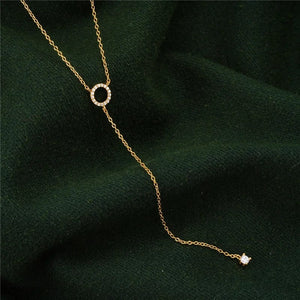 Planet Gates NK188 Silver S925 Sterling Silver Double-Deck Circle Zircon Pendant Long O-Chain Choker Necklace 2024 Spring Women Wedding Fine Jewelry