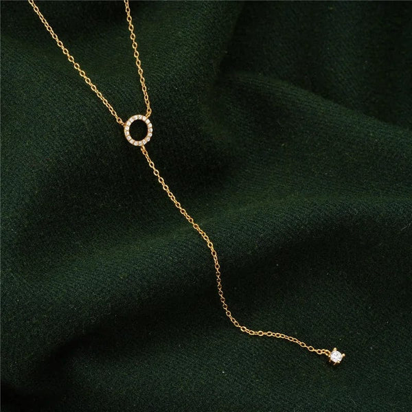 Planet Gates NK188 Silver S925 Sterling Silver Double-Deck Circle Zircon Pendant Long O-Chain Choker Necklace 2024 Spring Women Wedding Fine Jewelry