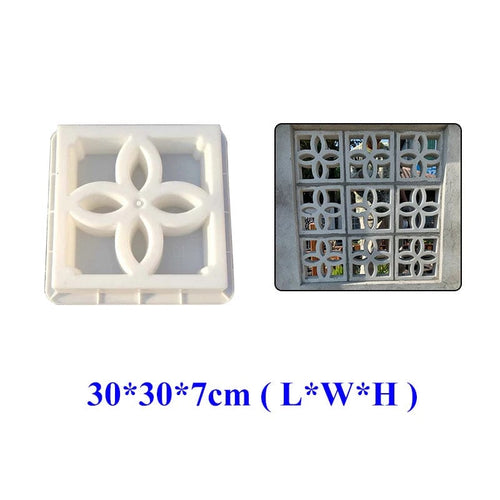 Planet Gates NO.1 Cement Antique Brick Roadside Mould Garden Path Making Stone Mold 3D Carving Anti-Slip Concrete Plastic Paving Molds  Buildings