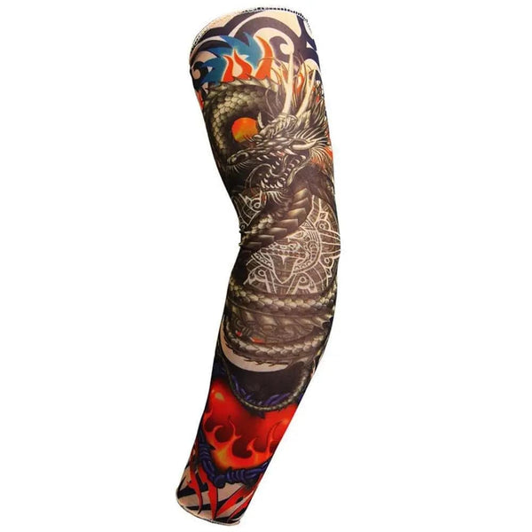 Planet Gates No.18 Outdoor Cooling Sleeves Sunscreen Uv Protective Breathable Tattoo Arm Sleeves For Fishing Running Cycling