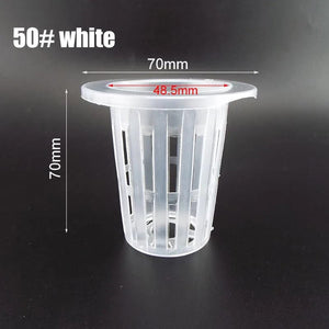 Planet Gates NO.45 black 55mm 50pcs Hydroponic Soilless Mesh Net basket Plant veg Grow Nursery Cup Pot Sponge tray Aeroponic Veg Planter Clone Colonization q1