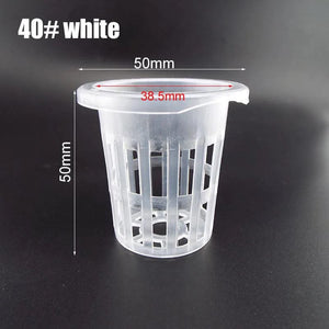 Planet Gates NO.45 black 55mm 50pcs Hydroponic Soilless Mesh Net basket Plant veg Grow Nursery Cup Pot Sponge tray Aeroponic Veg Planter Clone Colonization q1