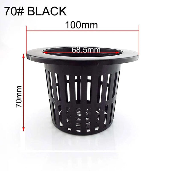 Planet Gates NO.45 black 55mm 50pcs Hydroponic Soilless Mesh Net basket Plant veg Grow Nursery Cup Pot Sponge tray Aeroponic Veg Planter Clone Colonization q1