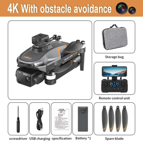 Planet Gates No Avoidance-1B-4K 2024 New A22 RC Drone 8K Professional Dual Camera Aerial 360° Quadcopter RC Obstacle Avoidance Optical Flow Aerial 4K Drone