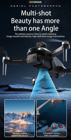 Planet Gates No Avoidance-1B-4K 2024 New A22 RC Drone 8K Professional Dual Camera Aerial 360° Quadcopter RC Obstacle Avoidance Optical Flow Aerial 4K Drone