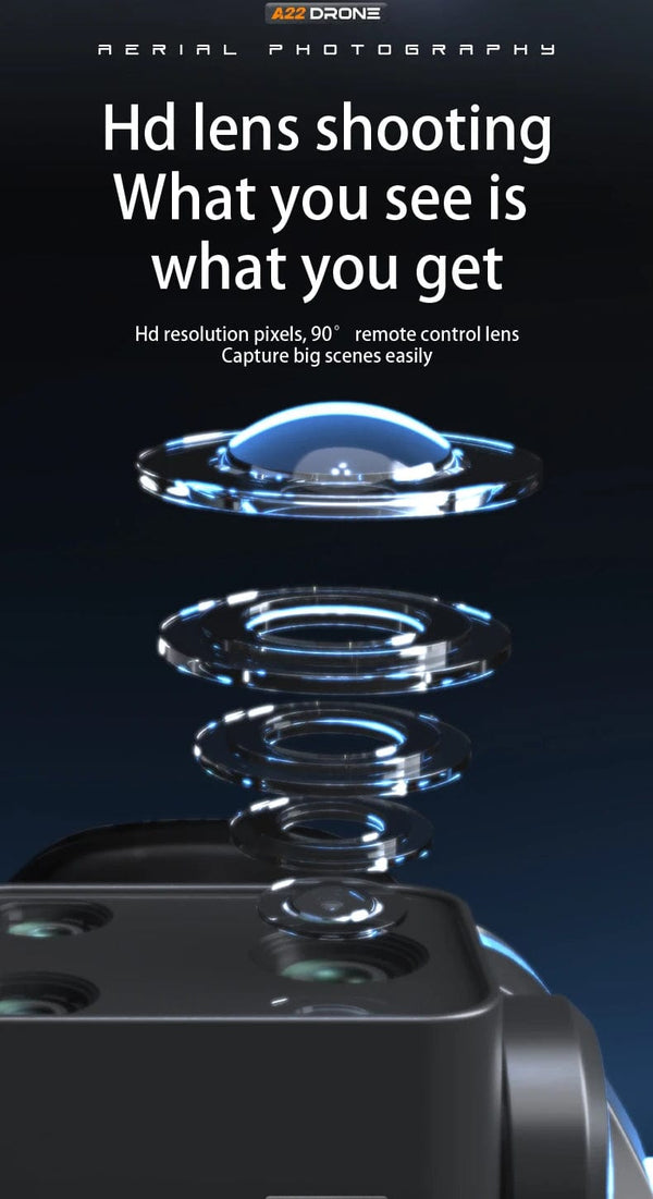 Planet Gates No Avoidance-1B-4K 2024 New A22 RC Drone 8K Professional Dual Camera Aerial 360° Quadcopter RC Obstacle Avoidance Optical Flow Aerial 4K Drone