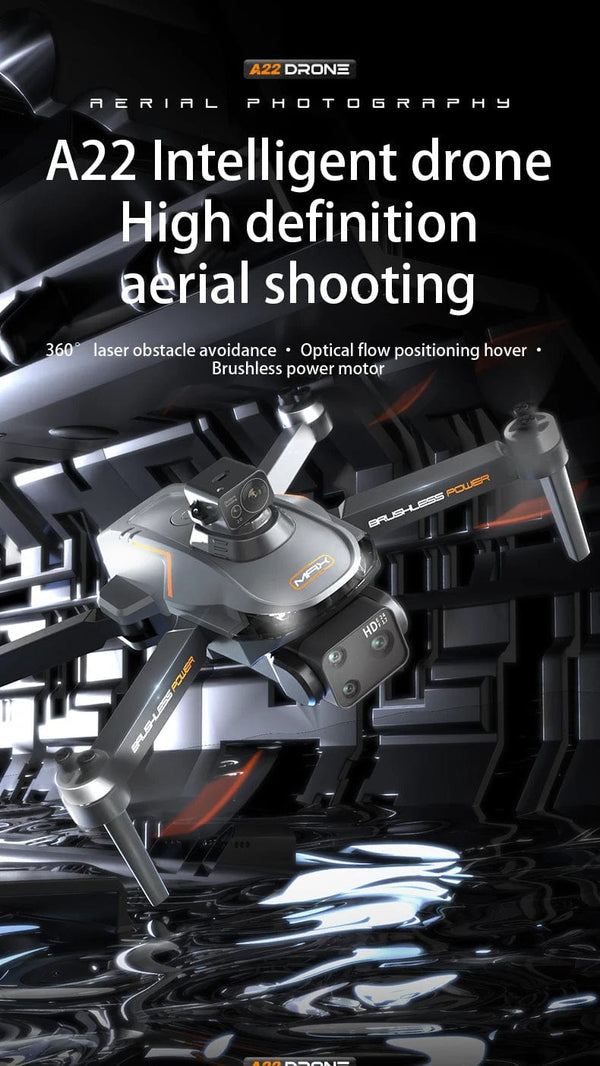 Planet Gates No Avoidance-1B-4K 2024 New A22 RC Drone 8K Professional Dual Camera Aerial 360° Quadcopter RC Obstacle Avoidance Optical Flow Aerial 4K Drone