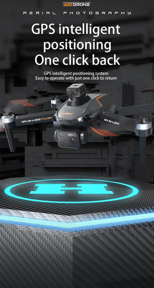 Planet Gates No Avoidance-1B-4K 2024 New A22 RC Drone 8K Professional Dual Camera Aerial 360° Quadcopter RC Obstacle Avoidance Optical Flow Aerial 4K Drone