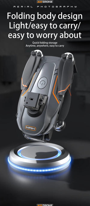 Planet Gates No Avoidance-1B-4K 2024 New A22 RC Drone 8K Professional Dual Camera Aerial 360° Quadcopter RC Obstacle Avoidance Optical Flow Aerial 4K Drone