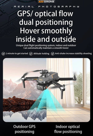 Planet Gates No Avoidance-1B-4K 2024 New A22 RC Drone 8K Professional Dual Camera Aerial 360° Quadcopter RC Obstacle Avoidance Optical Flow Aerial 4K Drone