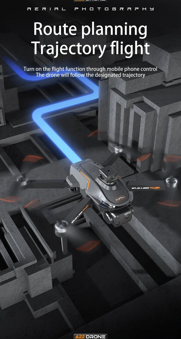 Planet Gates No Avoidance-1B-4K 2024 New A22 RC Drone 8K Professional Dual Camera Aerial 360° Quadcopter RC Obstacle Avoidance Optical Flow Aerial 4K Drone