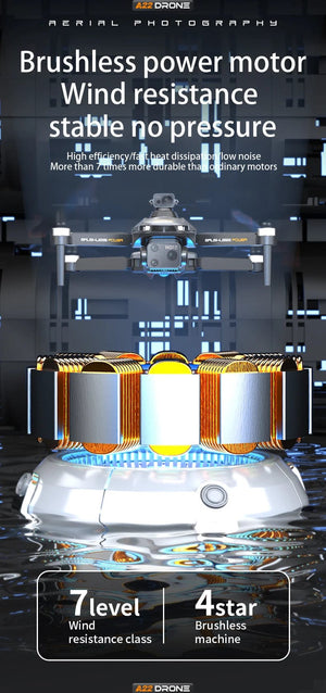 Planet Gates No Avoidance-1B-4K 2024 New A22 RC Drone 8K Professional Dual Camera Aerial 360° Quadcopter RC Obstacle Avoidance Optical Flow Aerial 4K Drone