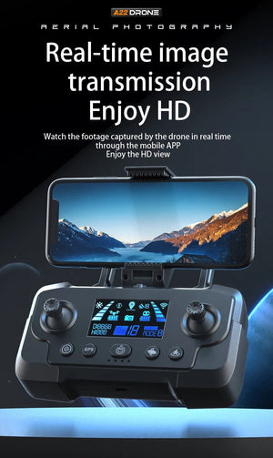 Planet Gates No Avoidance-1B-4K 2024 New A22 RC Drone 8K Professional Dual Camera Aerial 360° Quadcopter RC Obstacle Avoidance Optical Flow Aerial 4K Drone