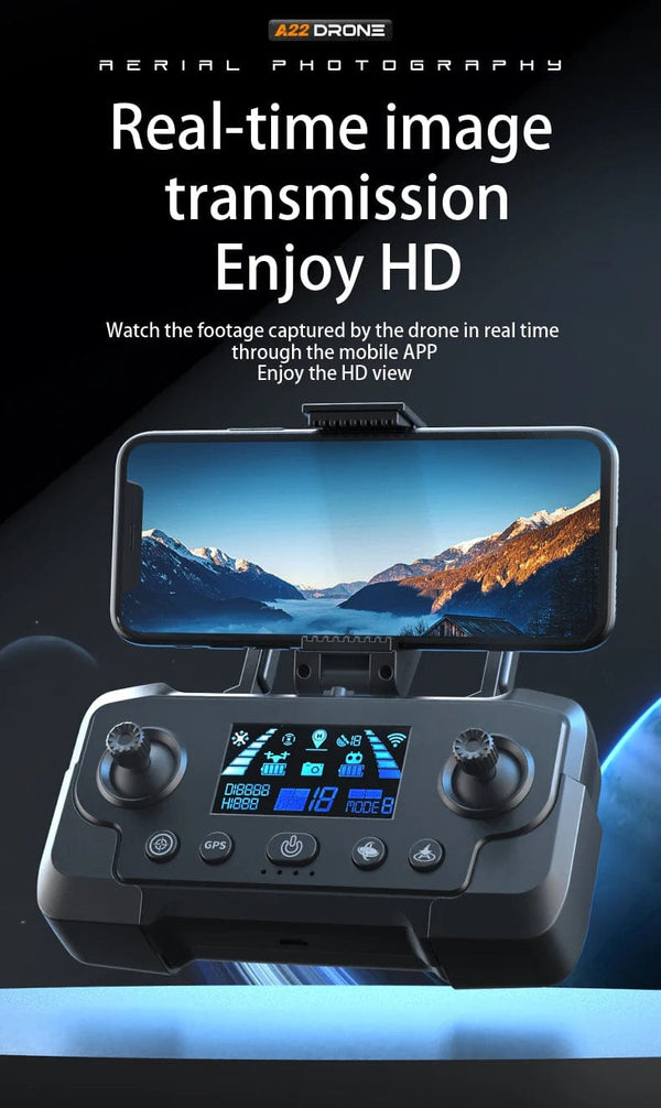 Planet Gates No Avoidance-1B-4K 2024 New A22 RC Drone 8K Professional Dual Camera Aerial 360° Quadcopter RC Obstacle Avoidance Optical Flow Aerial 4K Drone