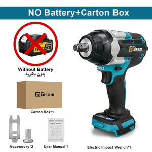Planet Gates No Battery No Plug / CHINA 1800N.M Torque Brushless Electric Impact Wrench 1/2 inch Lithium-Ion Battery Cordless Wrench Power Tools For Makita 18V Battery